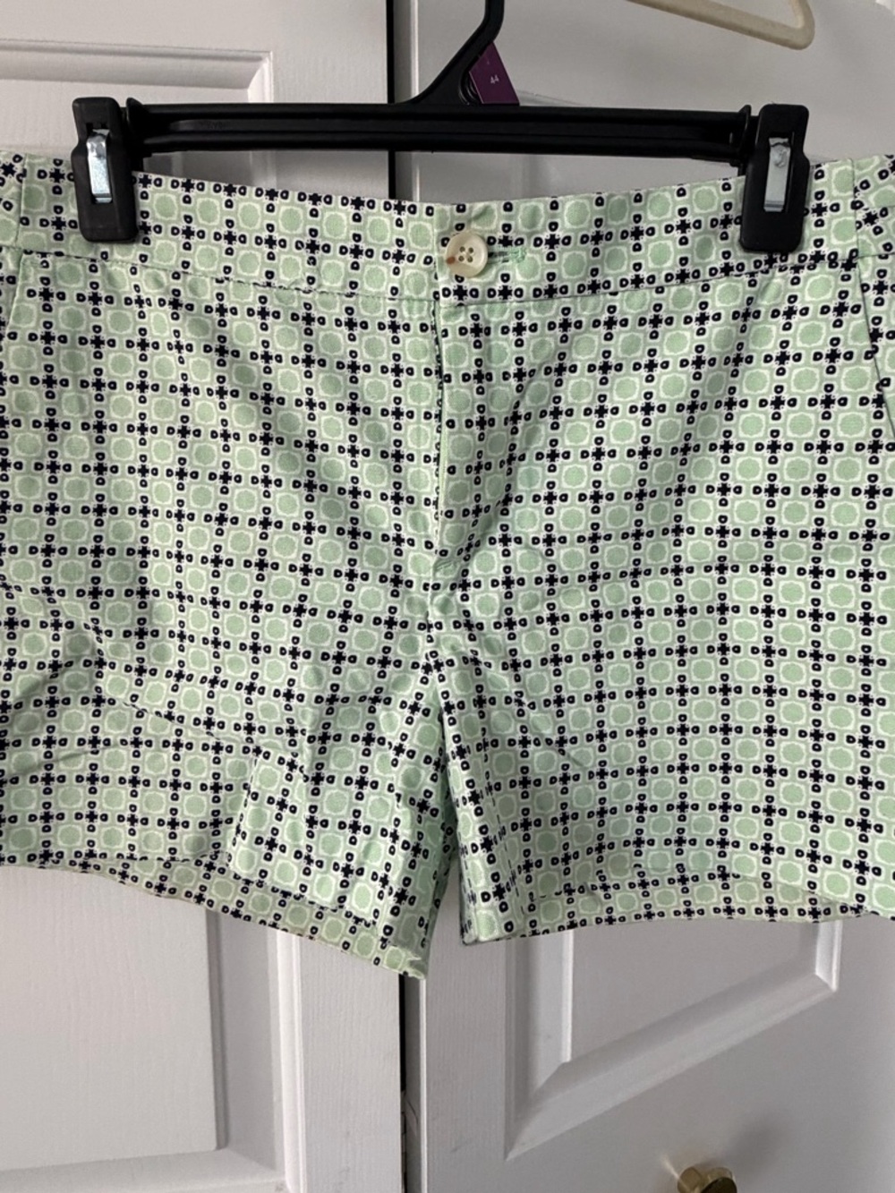 Banana Republic Mint Green Geometric Print Bermuda Shorts
